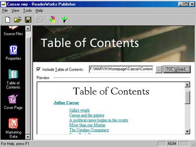 Image 2: ReaderWorks: Table of Contents
